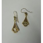 9ct Peridot and Seed Pearl Earrings